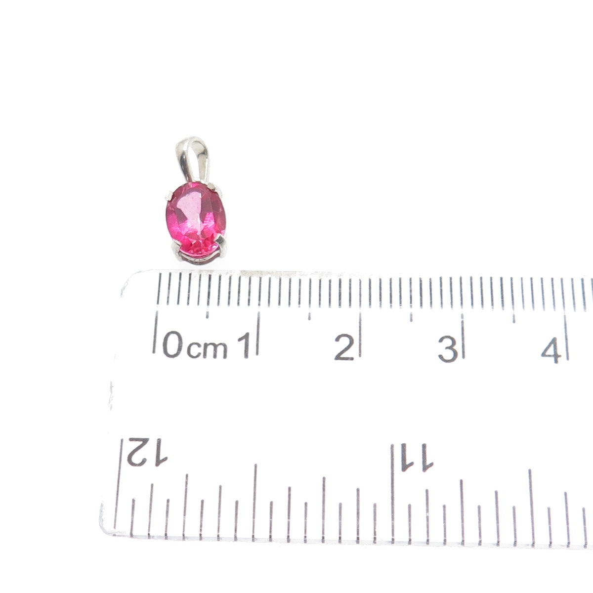 925 Sterling Silver Real Oval-Cut Ruby Minimalist Charm Pendant