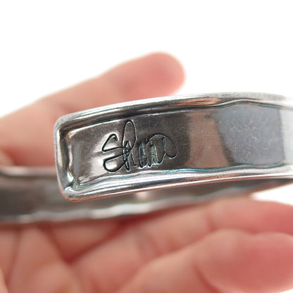 SHAWN KILLINGER & MILOR Sterling Silver Vintage Hear My Soul Speak Bracelet 6.5"