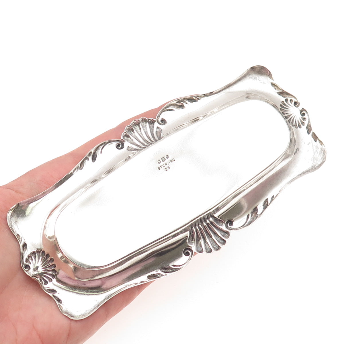 Reed & Barton 925 Sterling Antique Art Deco Seashell Individual Small Tray #25