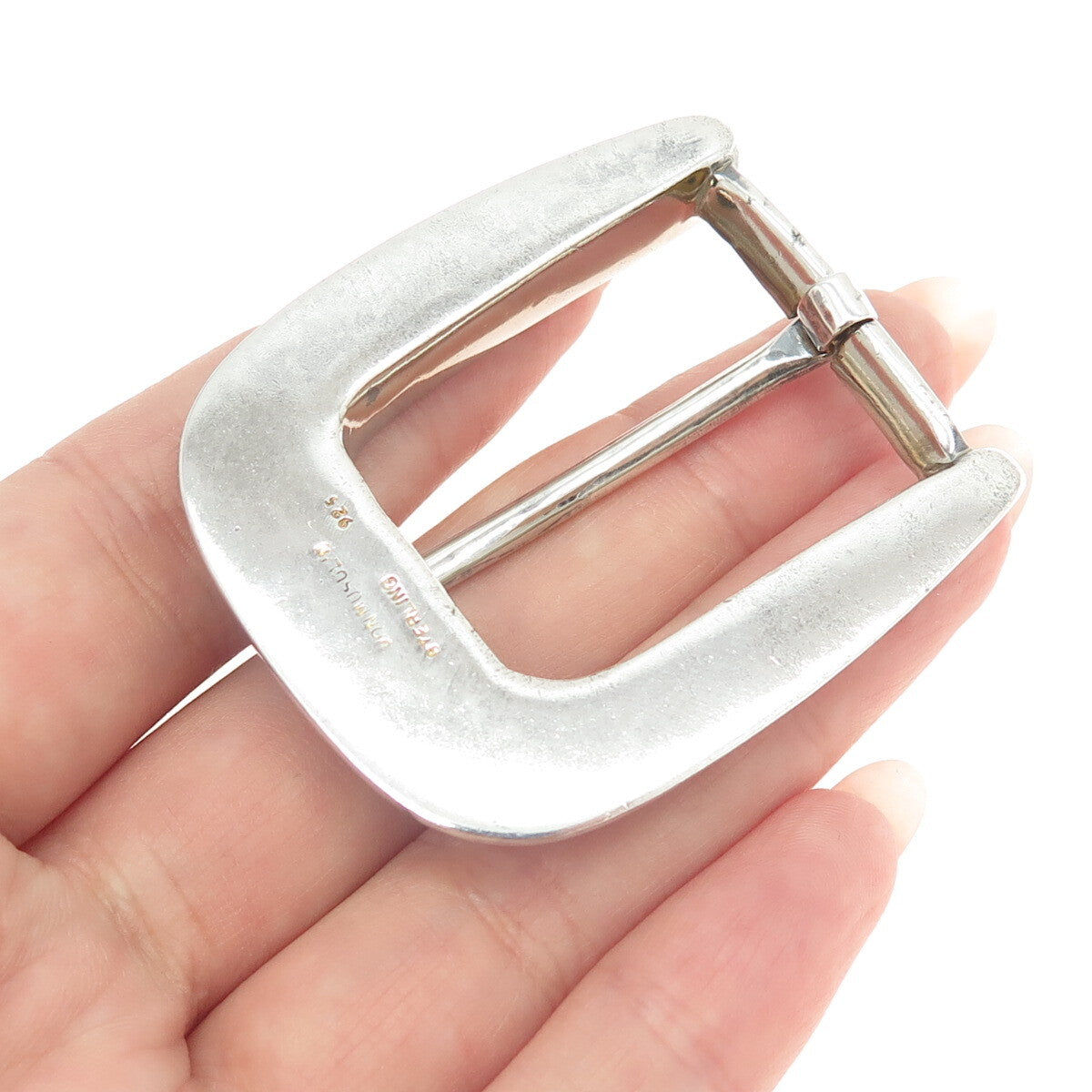 PATRICIA VON MUSULIN 925 Sterling Silver Vintage Modernist Belt Buckle