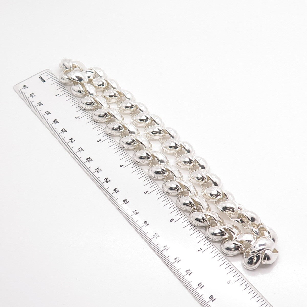 925 Sterling Silver Vintage Fancy Chain Necklace 16"