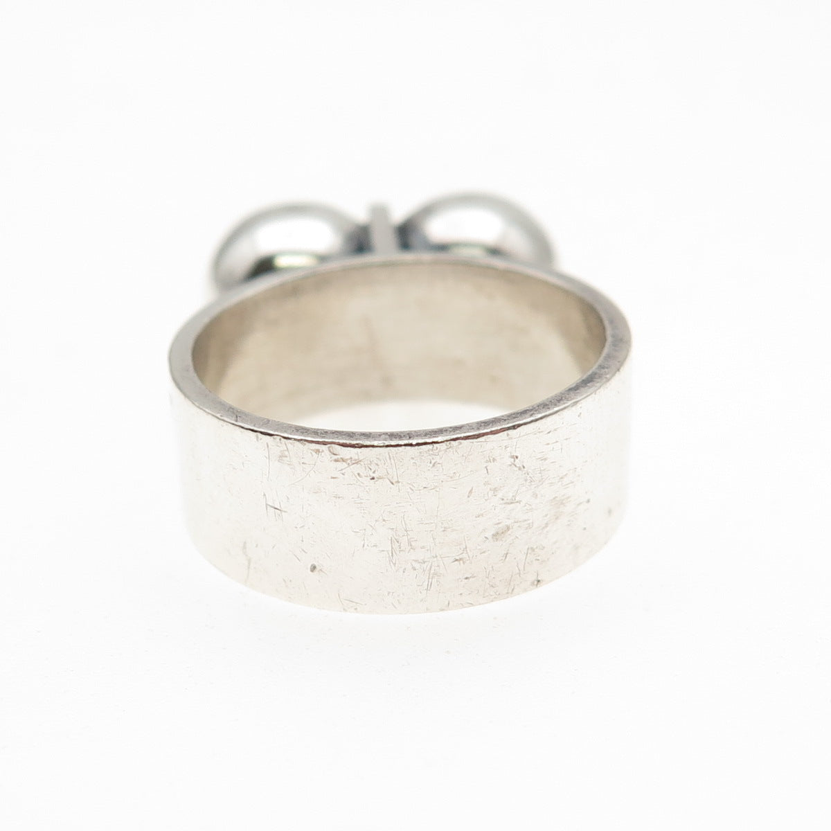 Kupittaan Kulta 925S Sterling Silver Vintage Finland Modernist Ball Ring Size 7