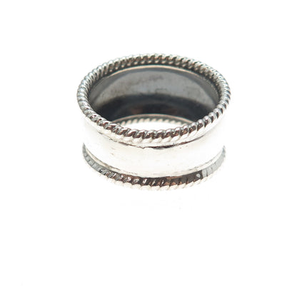 925 Sterling Silver Vintage Modernist Ring Size 8.25