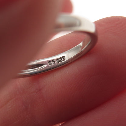 925 Sterling Silver Round-Cut C Z Ring Size 6.75