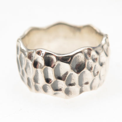 Marie Jennifer 925 Sterling Silver Vintage Modernist Wide Band Ring Size 7.5