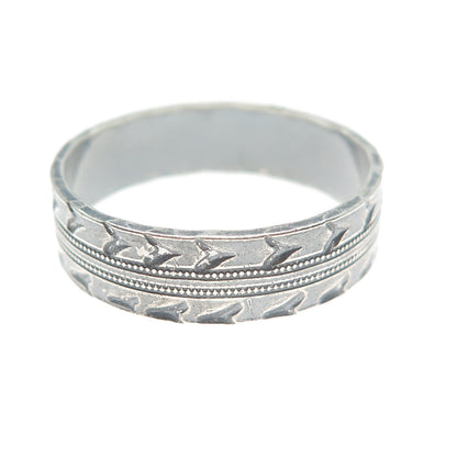 J.D. SCHLANG CO Sterling Silver Antique Art Deco Martin Bird Band Ring Size 9.25