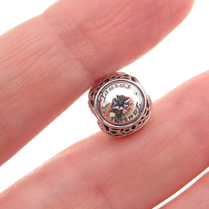 Pandora 925 Sterling Silver Taurus Zodiac Sign Slide Bead Charm