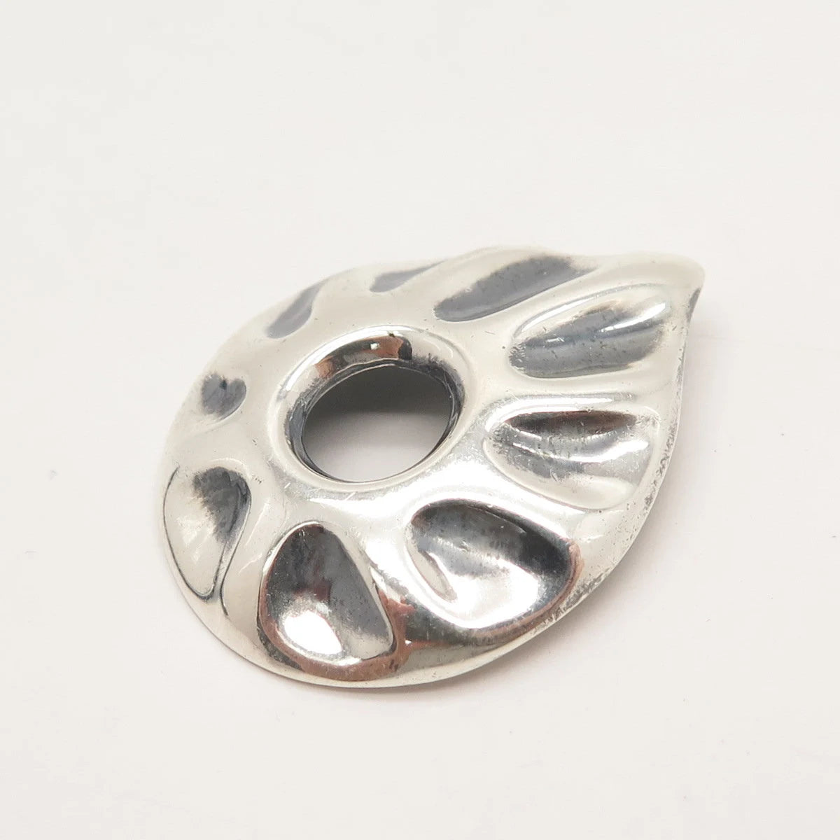 925 Sterling Silver Vintage Modernist Slide Pendant