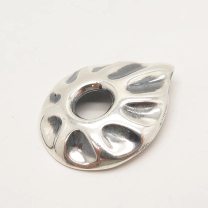 925 Sterling Silver Vintage Modernist Slide Pendant