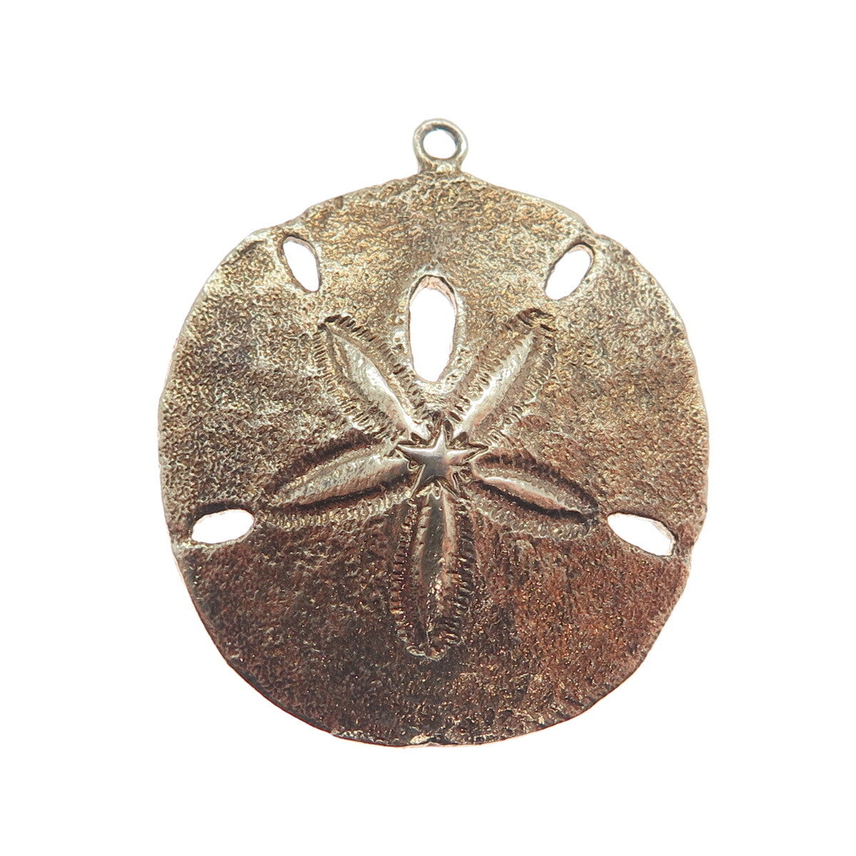 J + C FERRARA CO INC 925 Sterling Silver Gold Plated Vintage Sand Dollar Pendant