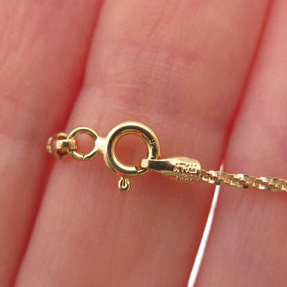 Karizia Spa KA-1772 Sterling Silver Gold Plated Italy Sparkle Chain Necklace 18"