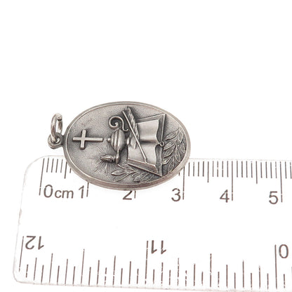 Dieges & Clust 925 Sterling Silver Vintage 1957 High School Medal Charm Pendant