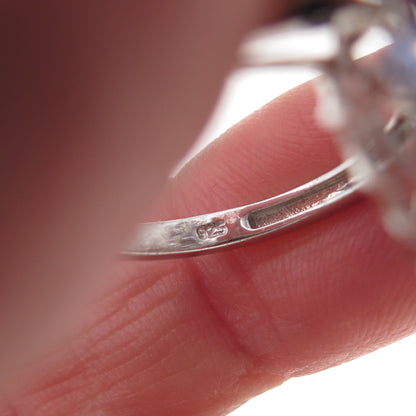 Chuck Clemency 925 Sterling Silver Real Multi-Cut Tanzanite Ring Size 8