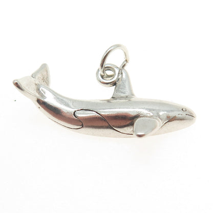 SUN WEST 925 Sterling Silver Vintage Shark Pendant