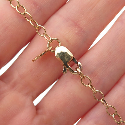 Brilliant Earth 925 Sterling Silver Gold Plated Real Amethyst Chain Necklace 20"