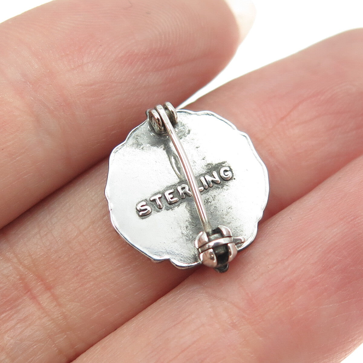 925 Sterling Silver Antique Art Deco JCL Junior Classical League Torch Brooch