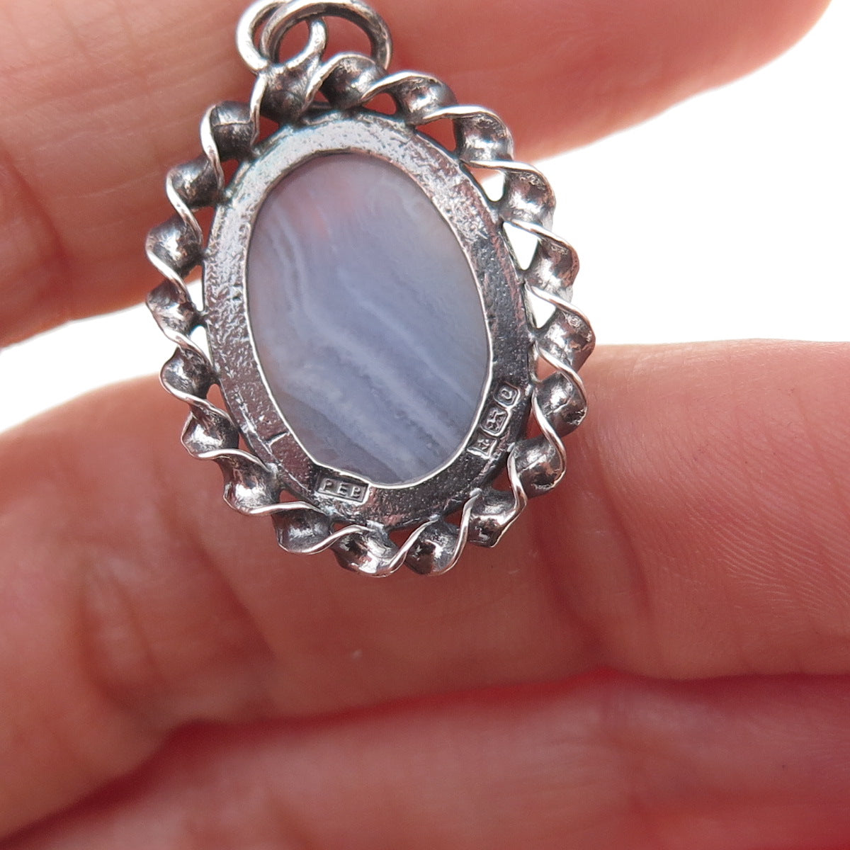 Paul Edward Bunn Sterling Vintage 1977 Doublet Agate Yorkshire Terrier Pendant