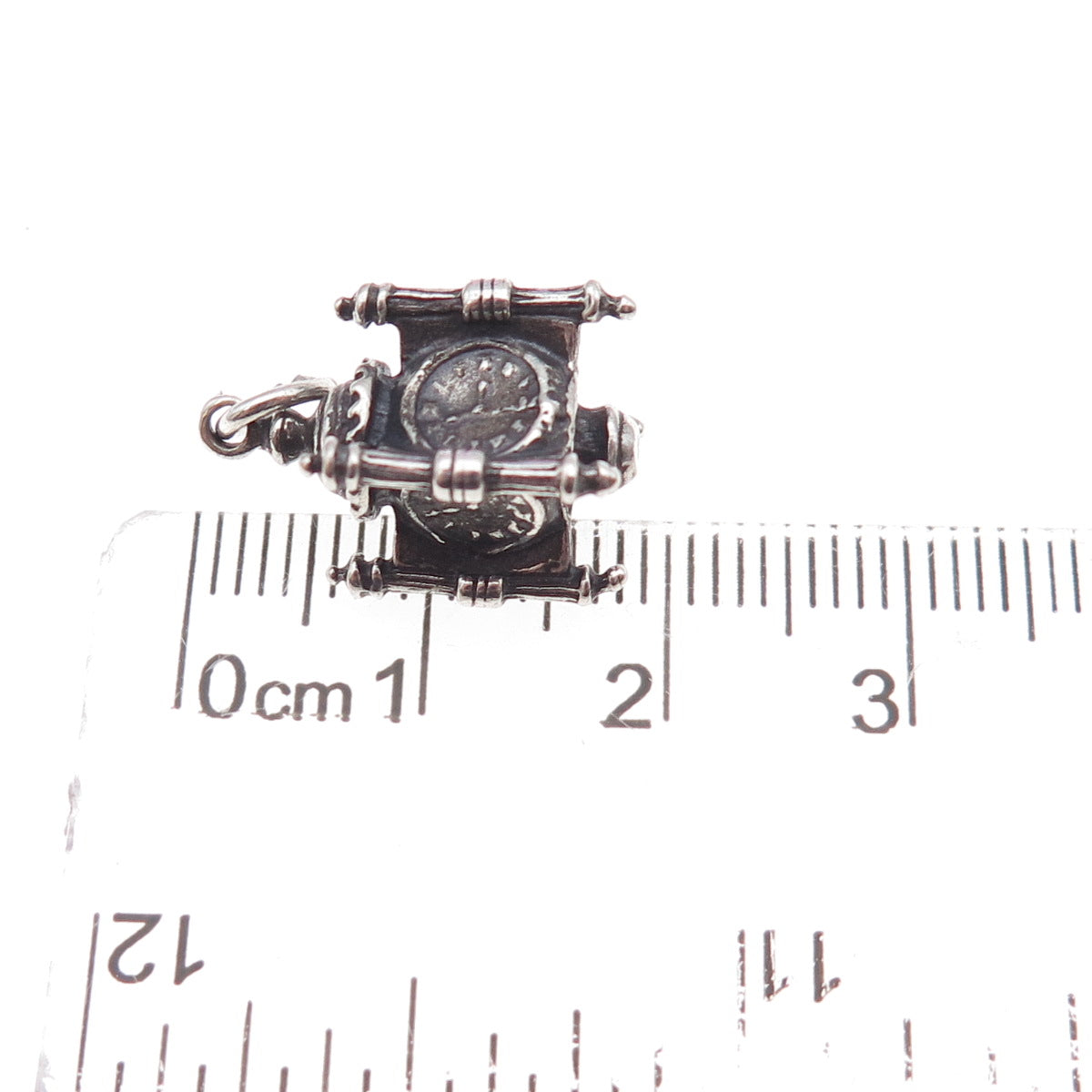 925 Sterling Vintage Marshall Field's Department Store Clock Chicago 3D Pendant