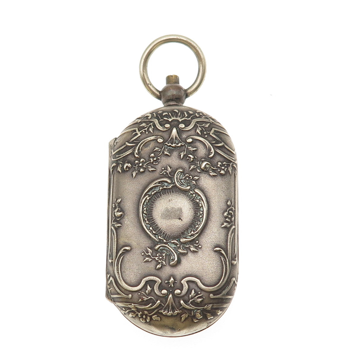 Antique Victorian France Extra Blanc Silver Plated Repousse Coin Case Holder