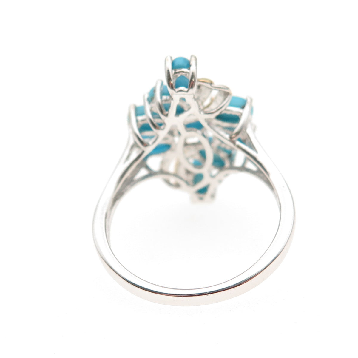 Chuck Clemency 925 Sterling 2-Tone Real Sleeping Beauty Turquoise Ring Size 8.25