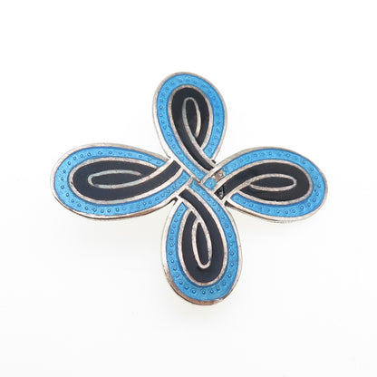 Margot de Taxco & Miguel Arias Sterling Vintage Mexico Enamel Cross Brooch #251