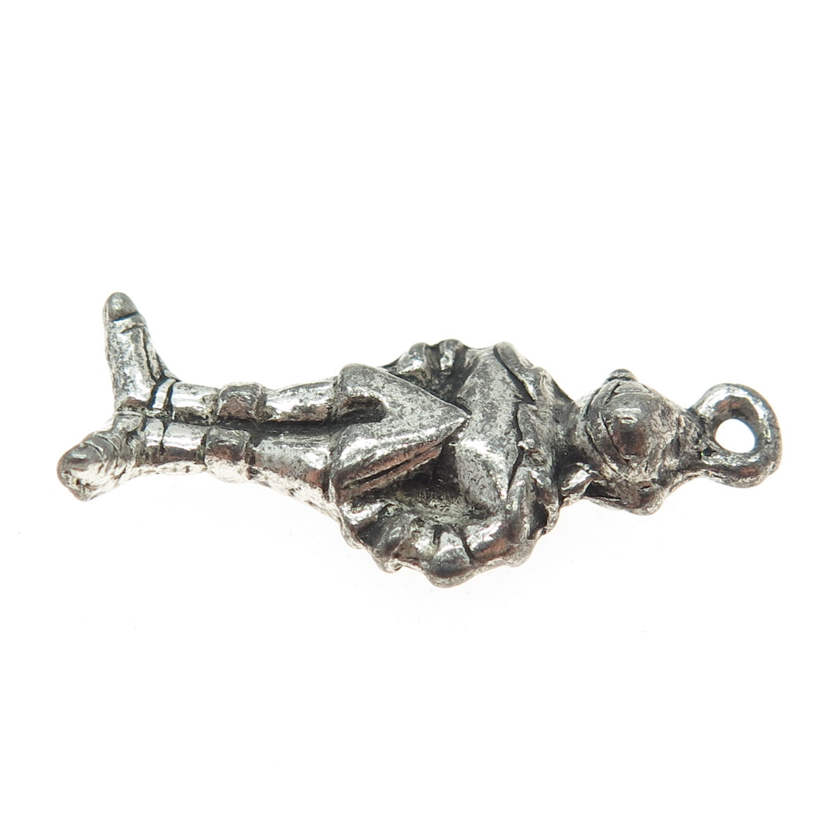 800 Silver Antique Royal Knight Oxidized 3D Pendant