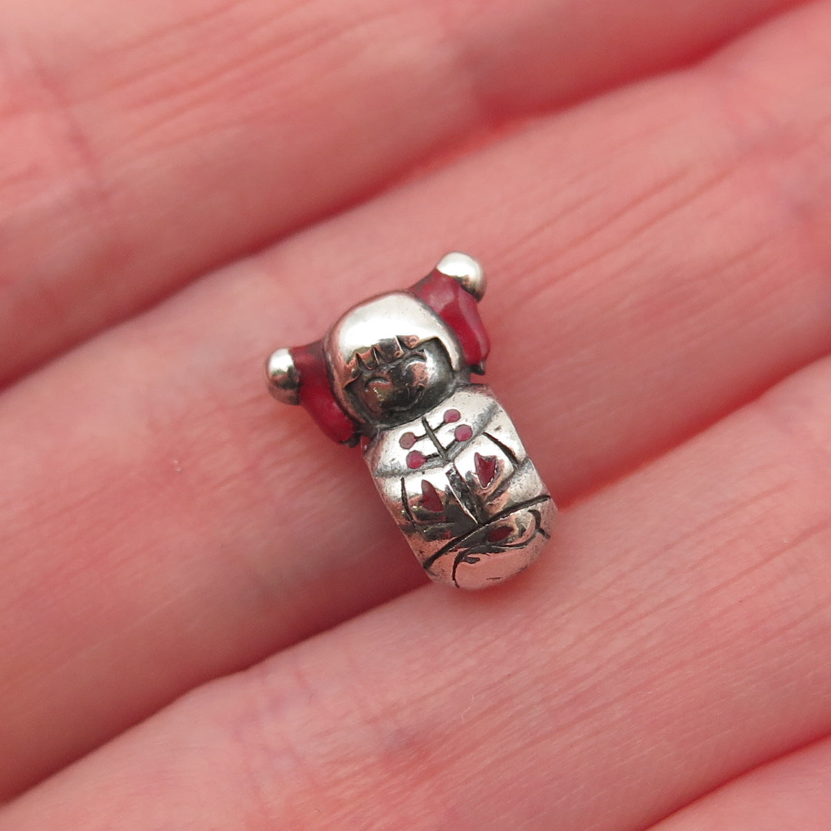 Chamilia Sterling Silver Enamel Nozomi Collection Yorokobi Slide Bead Charm
