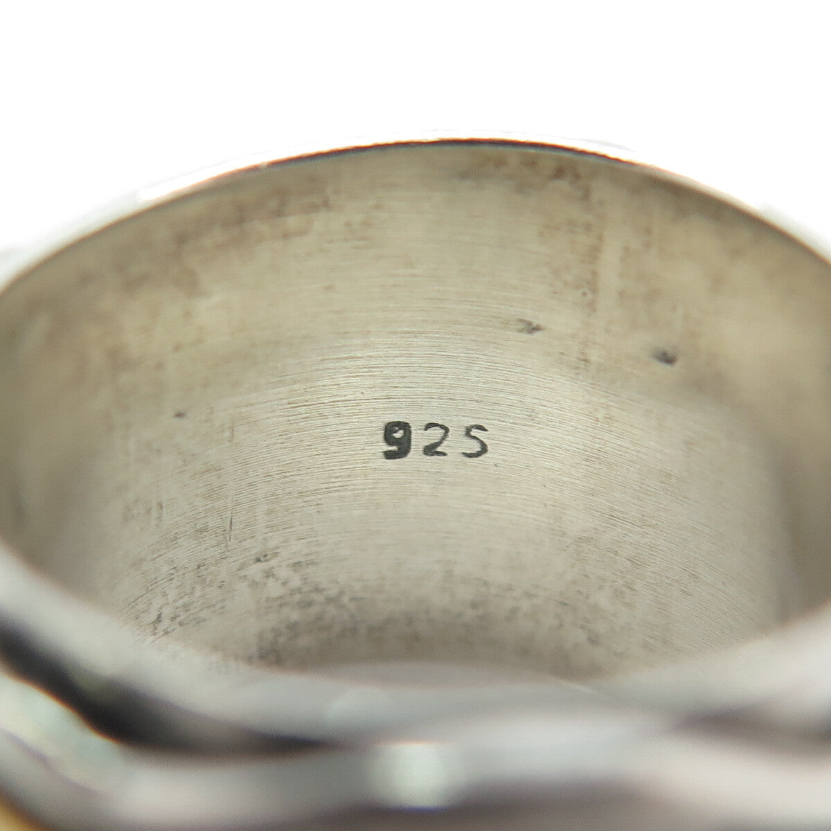 925 Sterling Silver 3-Tone Vintage Modernist Wavy Ring Size 8.5