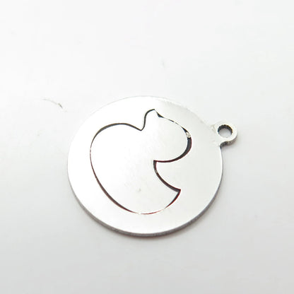 925 Sterling Silver USA Two In Town Duck Bath Toy Charm Pendant