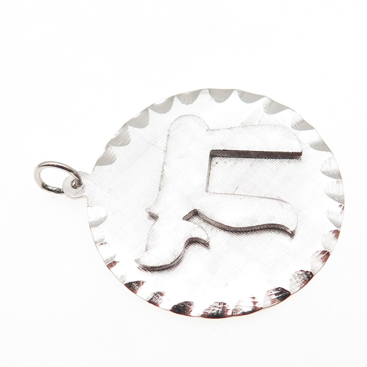 925 Sterling Silver Vintage Chai Judaica Charm Pendant