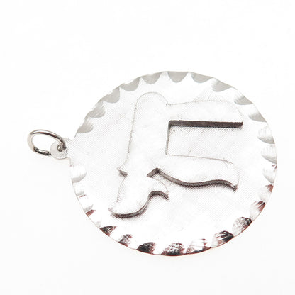 925 Sterling Silver Vintage Chai Judaica Charm Pendant