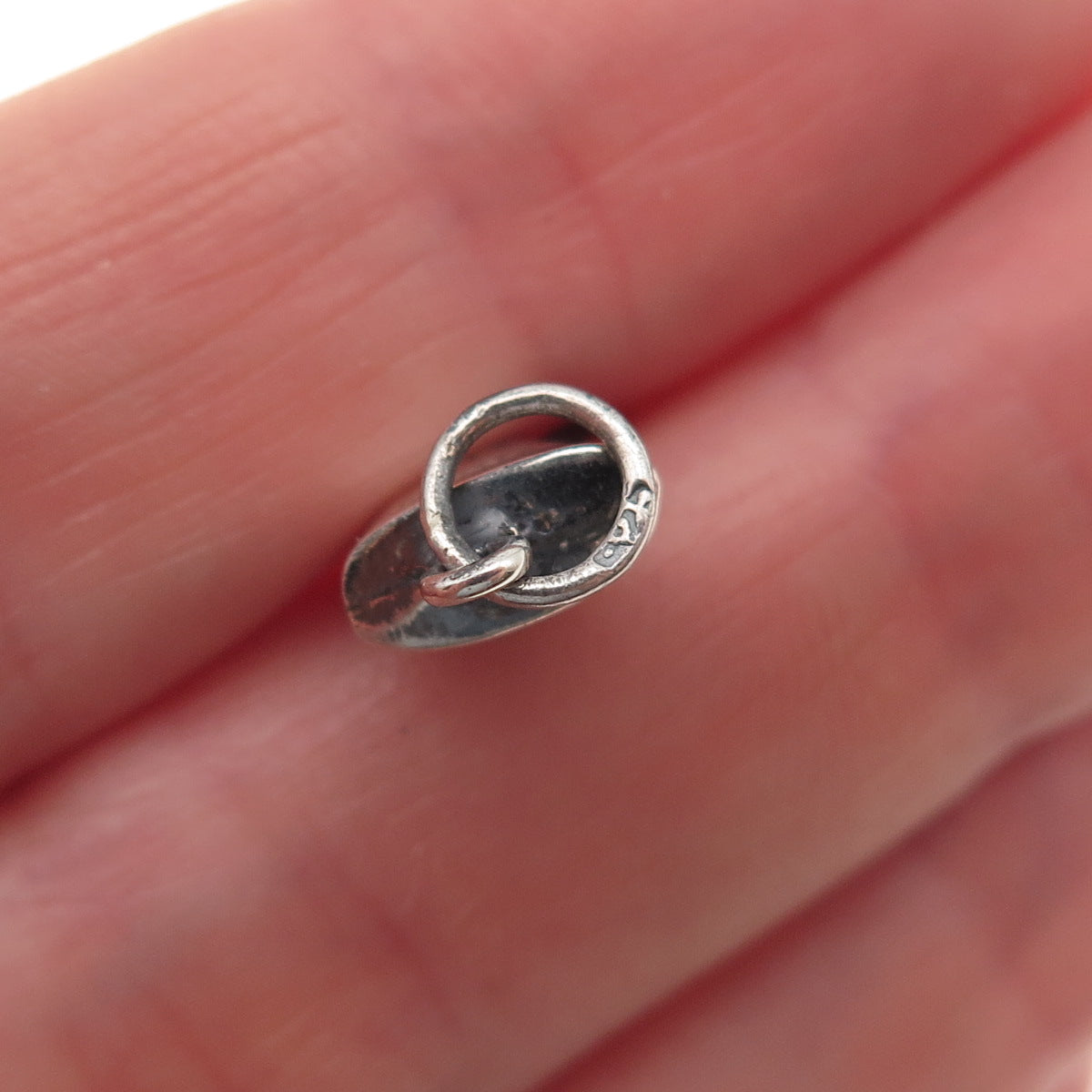 925 Sterling Silver Vintage Egyptian Nefertiti Oxidized Mini Charm Pendant