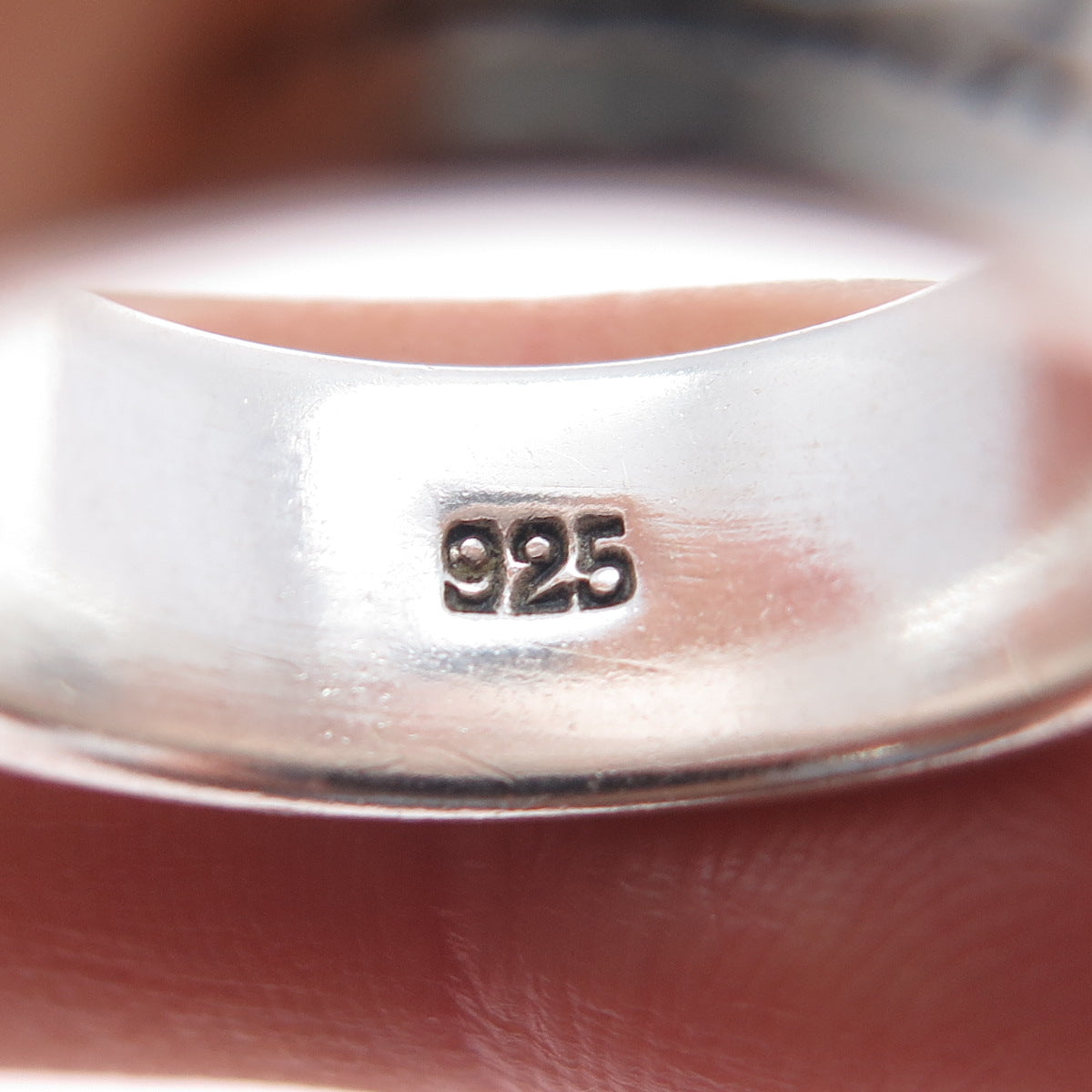 925 Sterling Silver Vintage Braided Oxidized Band Ring Size 8.75