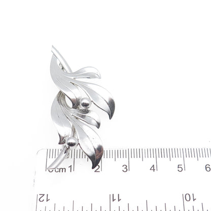 FORSTNER 925 Sterling Silver Vintage Modernist Floral Leaf Pin Brooch