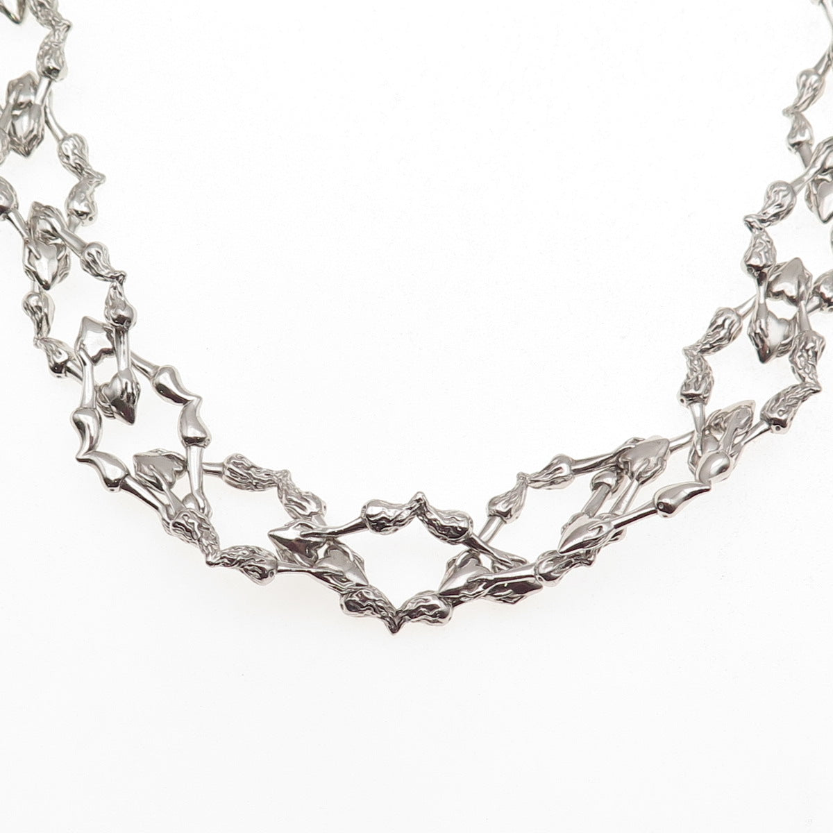 Hard Jewelry 925 Sterling Silver Chain of Addiction Necklace 16"