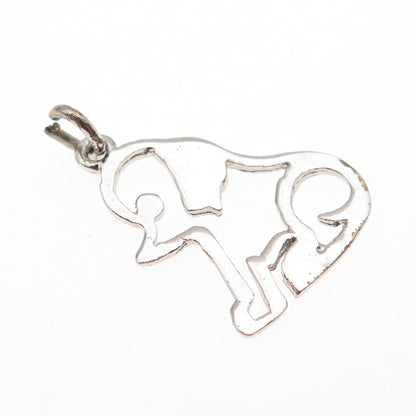 Jacoby Bender 925 Sterling Silver Vintage Puppy Dog Mini Charm Pendant
