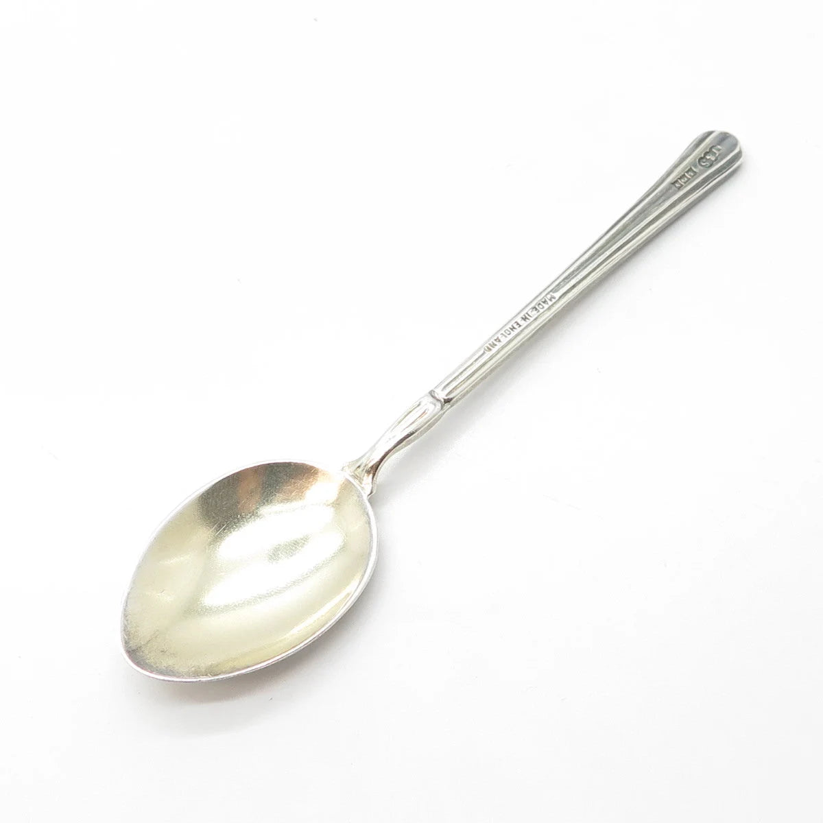 TURNER & SIMPSON Sterling Silver Vintage 1962 England Enamel Coffee Spoon