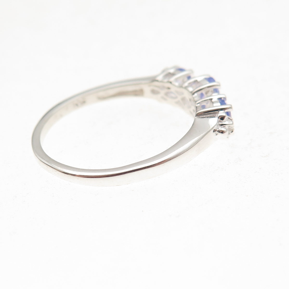 Chuck Clemency 925 Sterling Silver Real Oval-Cut Tanzanite Ring Size 8