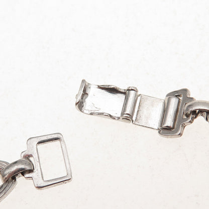 W.E. Richards 925 Sterling Silver Antique Art Deco Infinity Link Bracelet 7.25"