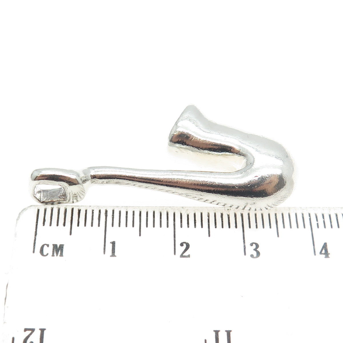 925 Sterling Silver Vintage Saxophone Musical Instrument Charm Pendant