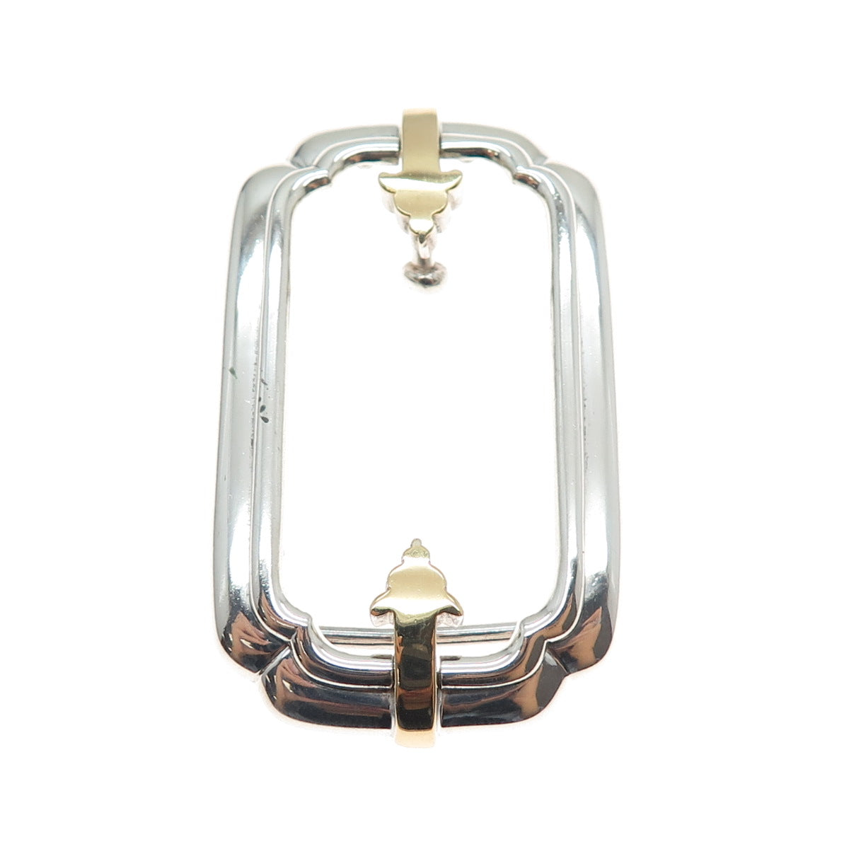 18K Gold 925 Sterling Silver Vintage Floral Belt Buckle