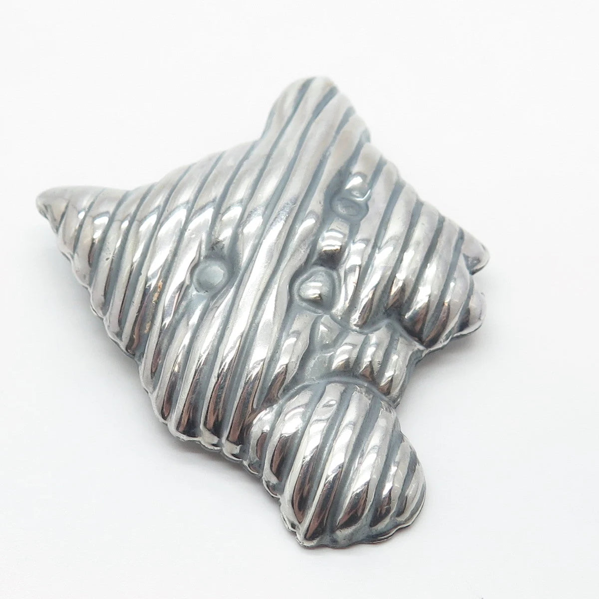 925 Sterling Silver Vintage Mexico Dog / Puppy Pin Brooch
