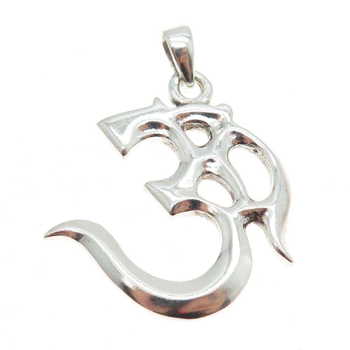 925 Sterling Silver Vintage Om Mantra Pendant