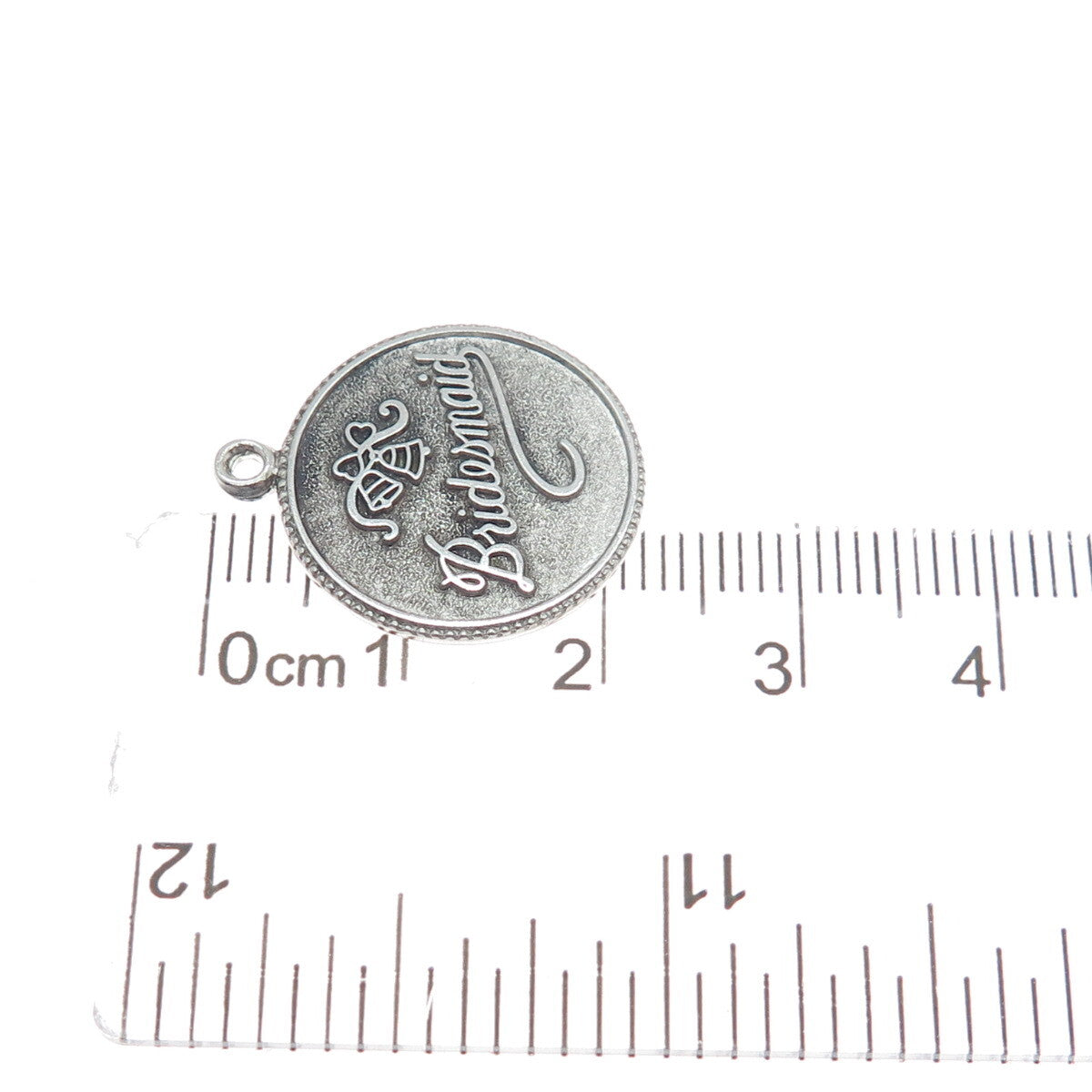 J.M. FISHER 925 Sterling Silver Vintage Bridesmaid Minimalist Charm Pendant