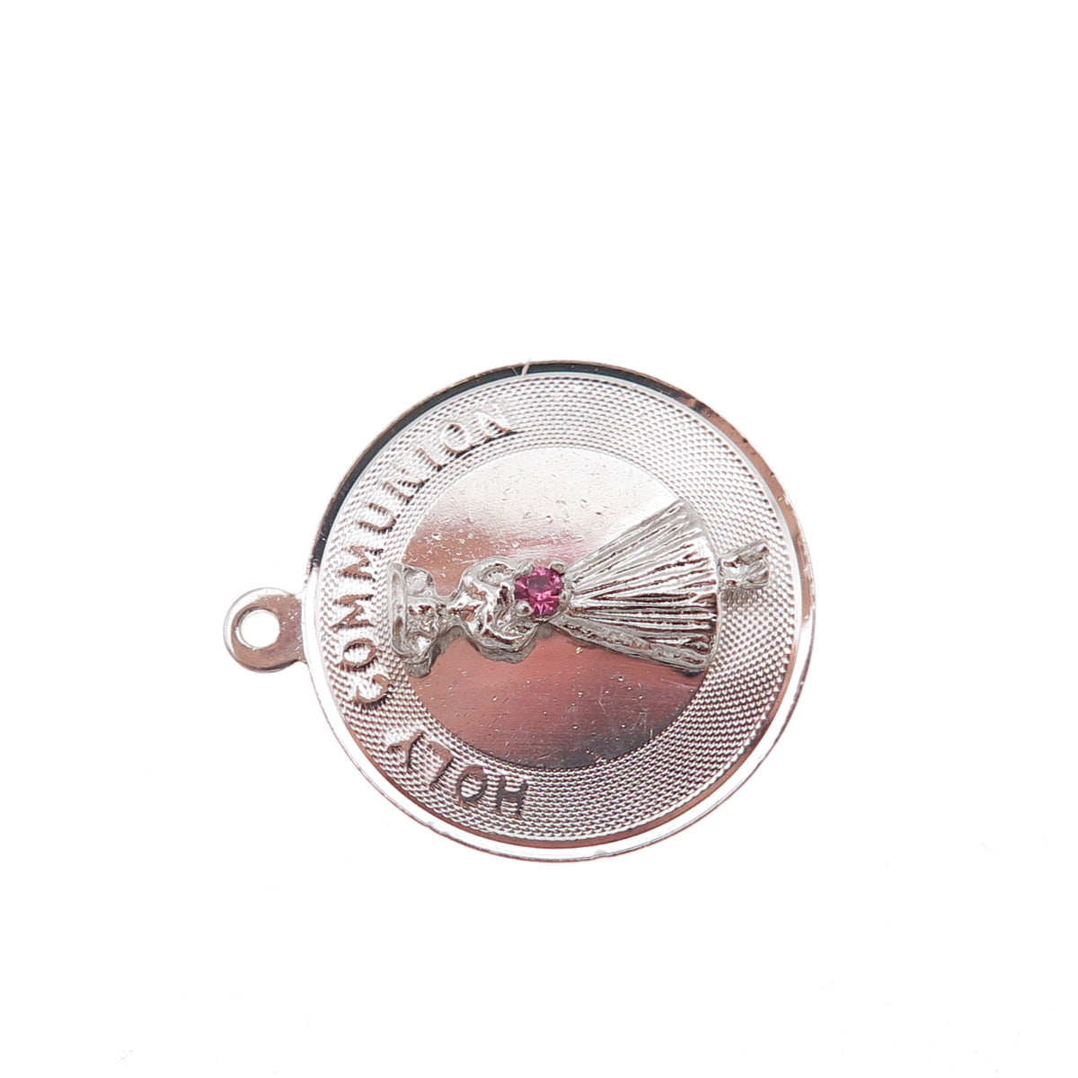 Town & Country 925 Sterling Silver Vintage Rhinestone Holy Communion Pendant