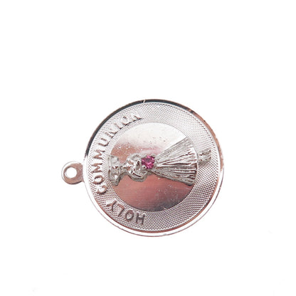 Town & Country 925 Sterling Silver Vintage Rhinestone Holy Communion Pendant