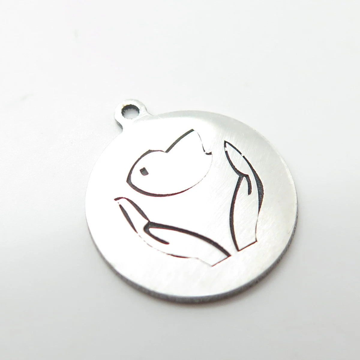 925 Sterling Silver USA Two In Town Flying Bird From Hands Charm Pendant