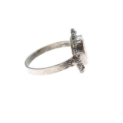 925 Sterling Silver 2-Tone Vintage Old Town Cannetille Ring Size 7.75