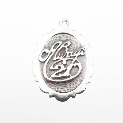 Town & Country 925 Sterling Silver Vintage Always 21 Charm Pendant