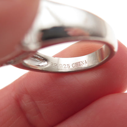 925 Sterling Silver C Z Engagement Ring Size 5.25